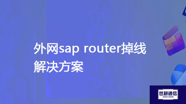 外网sap router掉线的常见原因有哪些？--解决方案//世耕通信全球办公专网专线