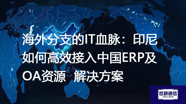 海外分支的IT血脉：印尼如何高效接入中国ERP及OA资源--解决方案//世耕通信全球ERP、OA办公专网专线