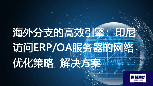海外分支的高效引擎：印尼访问ERP/OA服务器的网络优化策略 --解决方案//世耕通信全球ERP、OA办公专网专线