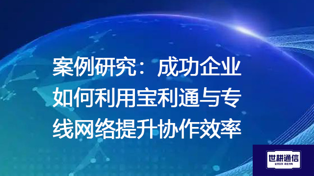 案例研究：成功企业如何利用宝利通与专线网络提升协作效率--解决方案//世耕通信全球视频专网专线