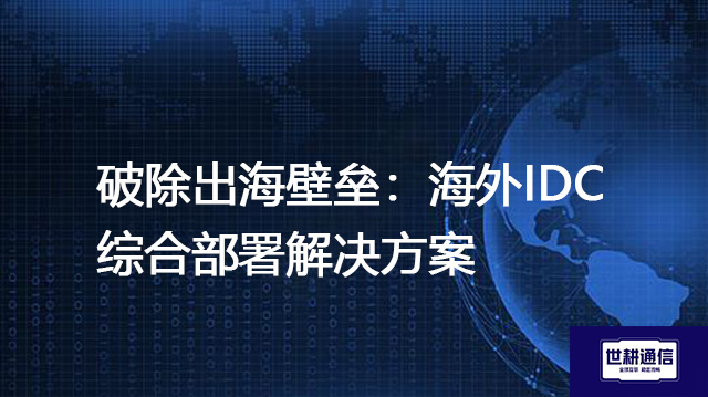 破除出海壁垒：海外IDC综合部署解决方案--世耕通信全球办公专网专线