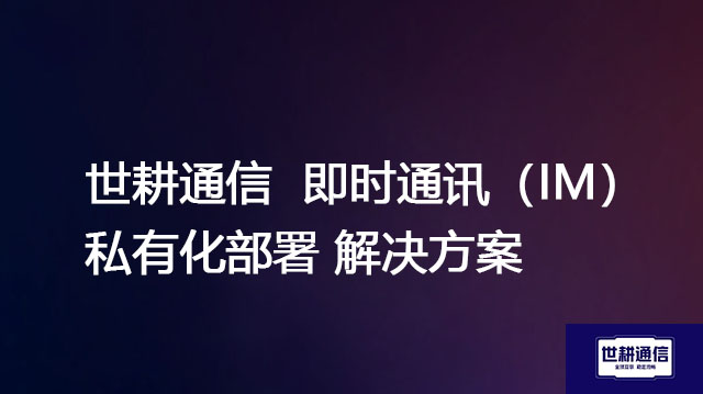 私有化IM选型避坑指南：关注安全基线，更要警惕隐性成本--解决方案//世耕通信  即时通讯（IM）私有化部署